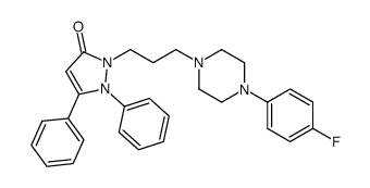 1,2-Dihydro-1,5-diphenyl-2-(3-(4-(4-fluorophenyl)-1-piperazinyl)propyl )-3H-pyrazol-3-one Structure