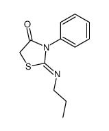 3-phenyl-2-propylimino-4-thiazolidinone Structure