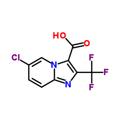 6-Chloro-2-(trifluoromethyl)imidazo[1,2-a]pyridine-3-carboxylic acid structure