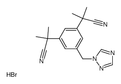 2,2'-[5-(1H-1,2,4-triazol-1-ylmethyl)-1,3-phenylene]-di(2-methylpropionitrile) hydrobromide Structure