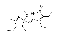 3,4-diethyl-5-(3,5-dimethyl-4-ethyl-5-methoxy-2H-pyrrolyl-2-methylidene)-3-pyrrolin-2-one结构式