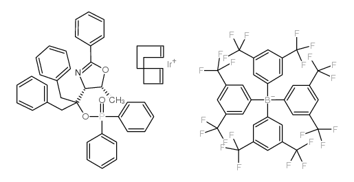 ((4R,5R)-(+)-O-[1-苯甲基-1-(5-甲基-2-苯基-4,5-二氢恶唑-4-基)-2-苯基乙基](二苯基膦亚盐)(1,5-COD)铱(I)四(3,5-二(三氟甲基)苯基硼酸图片