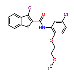 3-Chloro-N-[5-chloro-2-(2-methoxyethoxy)phenyl]-1-benzothiophene-2-carboxamide结构式