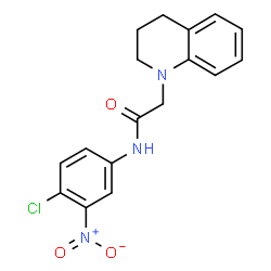 N-(4-CHLORO-3-NITROPHENYL)-2-[3,4-DIHYDRO-1(2H)-QUINOLINYL]ACETAMIDE结构式