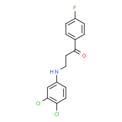 3-(3,4-dichloroanilino)-1-(4-fluorophenyl)-1-propanone结构式