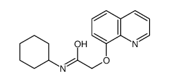 N-cyclohexyl-2-quinolin-8-yloxyacetamide Structure