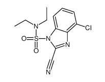 4-chloro-2-cyano-N,N-diethylbenzimidazole-1-sulfonamide Structure