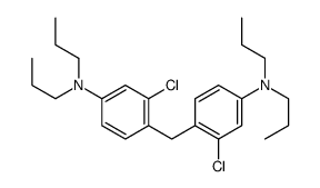 3-chloro-4-[[2-chloro-4-(dipropylamino)phenyl]methyl]-N,N-dipropylaniline Structure