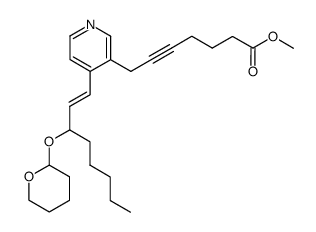 methyl (E)-7-(4-(3-((tetrahydro-2H-pyran-2-yl)oxy)oct-1-en-1-yl)pyridin-3-yl)hept-5-ynoate Structure