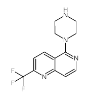 5-Piperazin-1-yl-2-(trifluoromethyl)-1,6-naphthyridine结构式