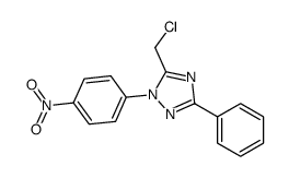 5-(chloromethyl)-1-(4-nitrophenyl)-3-phenyl-1,2,4-triazole结构式