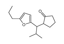 2-[2-methyl-1-(5-propylfuran-2-yl)propyl]cyclopentan-1-one Structure