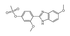 5-Methoxy-2-(2'-methoxy-4'-methanesulfonyloxy-phenyl)-benzimidazole结构式
