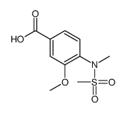 3-methoxy-4-[methyl(methylsulfonyl)amino]benzoic acid结构式