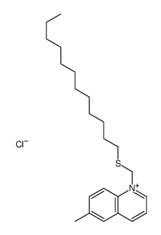 1-(dodecylsulfanylmethyl)-6-methylquinolin-1-ium,chloride Structure