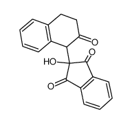 2-hydroxy-2-(1,2,3,4-tetrahydro-1-oxonaphthalen-2-yl)indane-1,3-dione Structure