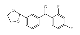 2,4-DIFLUORO-3'-(1,3-DIOXOLAN-2-YL)BENZOPHENONE Structure