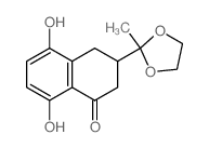 5,8-dihydroxy-3-(2-methyl-1,3-dioxolan-2-yl)tetralin-1-one结构式