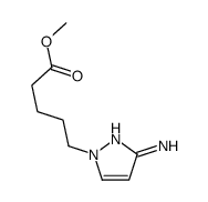 methyl 5-(3-aminopyrazol-1-yl)pentanoate结构式