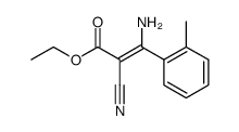 3-amino-2-cyano-3-o-tolyl-acrylic acid ethyl ester Structure