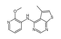 N-(2-methoxypyridin-3-yl)-5-methylthieno[2,3-d]pyrimidin-4-amine结构式