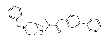 N-[(3-Benzyl-3-azabicyclo[3.2.1]oct-8-yl)methyl]-2-biphenyl-4-yl-N-methylacetamide结构式