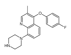 4-(4-fluorophenoxy)-3-methyl-8-piperazin-1-ylquinoline结构式