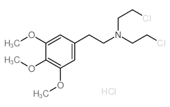 Benzeneethanamine,N,N-bis(2-chloroethyl)-3,4,5-trimethoxy-, hydrochloride (1:1) structure