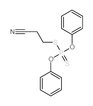 3-diphenoxyphosphinothioylsulfanylpropanenitrile结构式