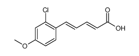 2,4-Pentadienoic acid, 5-(2-chloro-4-methoxyphenyl)-, (2E,4E) Structure