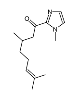 3,7-dimethyl-1-(1-methylimidazol-2-yl)oct-6-en-1-one结构式