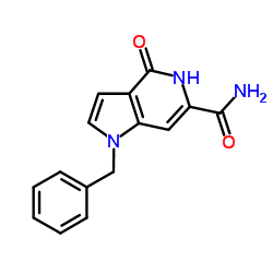 1-BENZYL-4-HYDROXY-6-CARBOMOYL-5-AZAINDOLE结构式