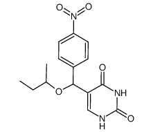 5-[sec-butyloxy-(4-nitro-phenyl)-methyl]-1H-pyrimidine-2,4-dione Structure