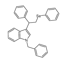 1-benzyl-3-(1-phenyl-2-phenylselenoethyl)-1H-indole Structure