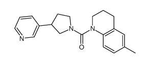 (6-Methyl-3,4-dihydro-2H-quinolin-1-yl)(3-(pyridin-3-yl)pyrrolidin-1-yl)methanone结构式