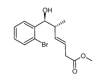 (5R,6S,E)-methyl 6-(2-bromophenyl)-6-hydroxy-5-methylhex-3-enoate结构式