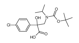 3-(tert-butoxycarbonyl(isopropyl)amino)-2-(4-chlorophenyl)-2-hydroxypropanoic acid结构式