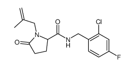 N-[(2-chloro-4-fluorophenyl)methyl]-1-(2-methyl-2-propen-1-yl)-5-oxoprolinamide结构式