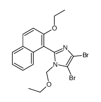 4,5-dibromo-1-(ethoxymethyl)-2-(2-ethoxynaphthalen-1-yl)imidazole Structure