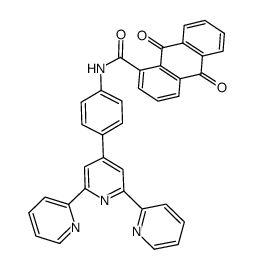 anthraquinone-1-carboxylic acid (4-[2,2':6',2'']terpyridine-4'-yl-phenyl)amide结构式