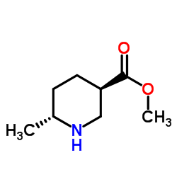 TRANS-6-METHYL-3-PIPERIDINECARBOXYLIC ACID METHYL ESTER structure