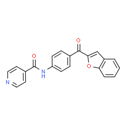 N-[4-(1-benzofuran-2-ylcarbonyl)phenyl]pyridine-4-carboxamide Structure