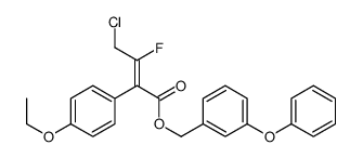 (3-phenoxyphenyl)methyl (E)-4-chloro-2-(4-ethoxyphenyl)-3-fluorobut-2-enoate Structure