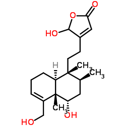 6ALPHA,16,18-三羟基克罗-3,13-二烯-15,16-内酯结构式