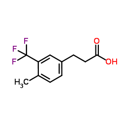 3-[4-Methyl-3-(trifluoromethyl)phenyl]propanoic acid结构式