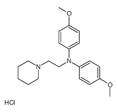 4-methoxy-N-(4-methoxyphenyl)-N-(2-piperidin-1-ylethyl)aniline,hydrochloride Structure