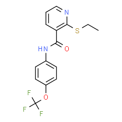 (2-ETHYLTHIO(3-PYRIDYL))-N-(4-(TRIFLUOROMETHOXY)PHENYL)FORMAMIDE结构式
