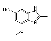 1H-Benzimidazol-5-amine,7-methoxy-2-methyl-(9CI)结构式