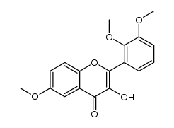 2-(2,3-dimethoxy-phenyl)-3-hydroxy-6-methoxy-chromen-4-one结构式