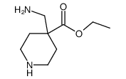 ethyl 4-(aminomethyl)piperidine-4-carboxylate结构式